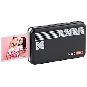 KODAK Mini 2 draagbare fotoprinters, instant foto’s in het formaat 54 x 86 mm, Bluetooth en compatibel met iOS- en…