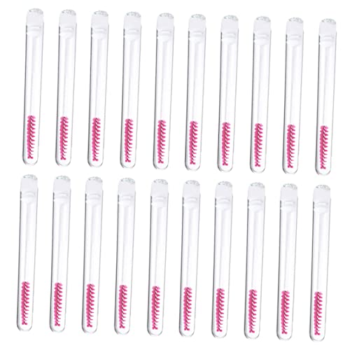 TOVINANNA まつげブラシチューブ 20個入り まつげエクステ用ブラシ容器 プラスチック製 再利用可能 交換可能 キット 化粧品保管用