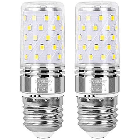 SanGlory Bombilla LED E27 Luz Fría 9W Pack de 2 Cover