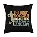 Soccer Coaching Men Training January Soccer Coach Birthday Throw Pillow