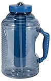COOL GEAR 80 Ounce Leakproof Big Freeze Water Bottle with Handle, Patented Freezer Stick and Flip Top Sipper Cap