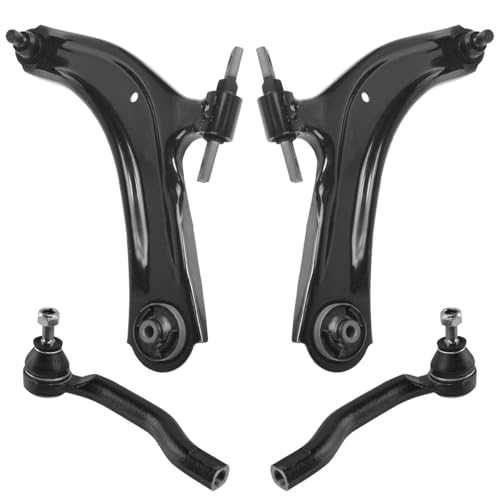 TRQ Front Steering & Suspension Kit Control Arm with Ball Joint Tie Rod Compatible with 2008-2013 Nissan Rogue 2014-2015 Rogue Select