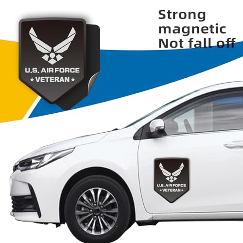 Image of Air Force Veteran Magnet Decal for Car, Vinyl Car Sticker Proud， Magnetism Decal Cars Trucks Vans,Can be Recycled, high-Speed Driving Does not Fall Off