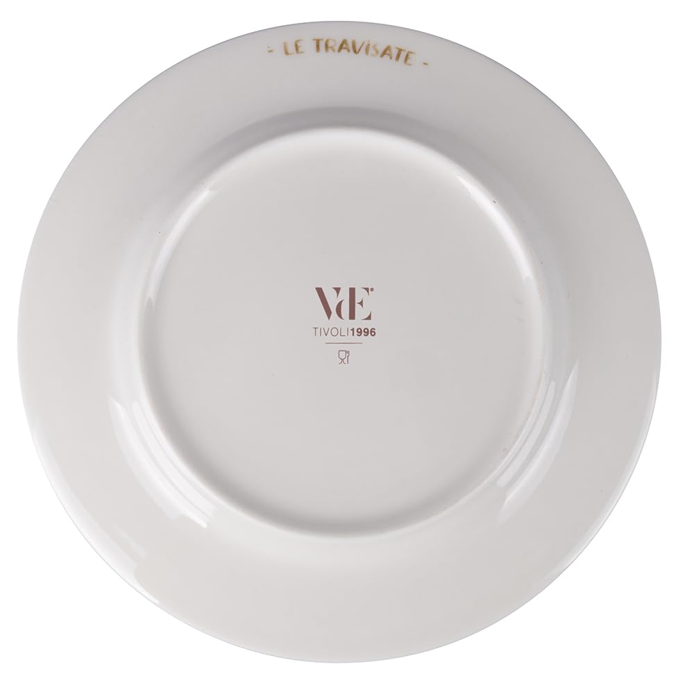 Set 6 Piatto frutta 19 cm in porcellana new bone China, Le Travisate