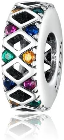 925 Sterling Silver Heart Rainbow Tree Dreamcatcher Charms Colorful Bead Pendant Fit Original Bracelet Necklace Jewelry SSS-0801