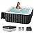 LILYPELLE 4-6 Person Inflatable Hot Tub, Square Portable Hot Tub with 130 Bubble Jets, Large Outdoor Spa Bathtub Set with Heater Pump, Filter and Insulated Cover, 73" X 73" X 25"