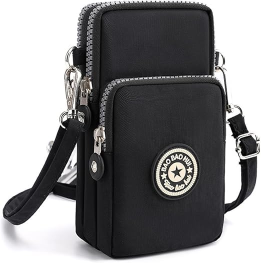 Bolsa Estilosa Tiracolo Transversal – Bolsa para Celular carteira Compacta com Alça Regulável Bolsinha Para Celulares Bolsa Carteira com 3 Bolsos Resistente a Água