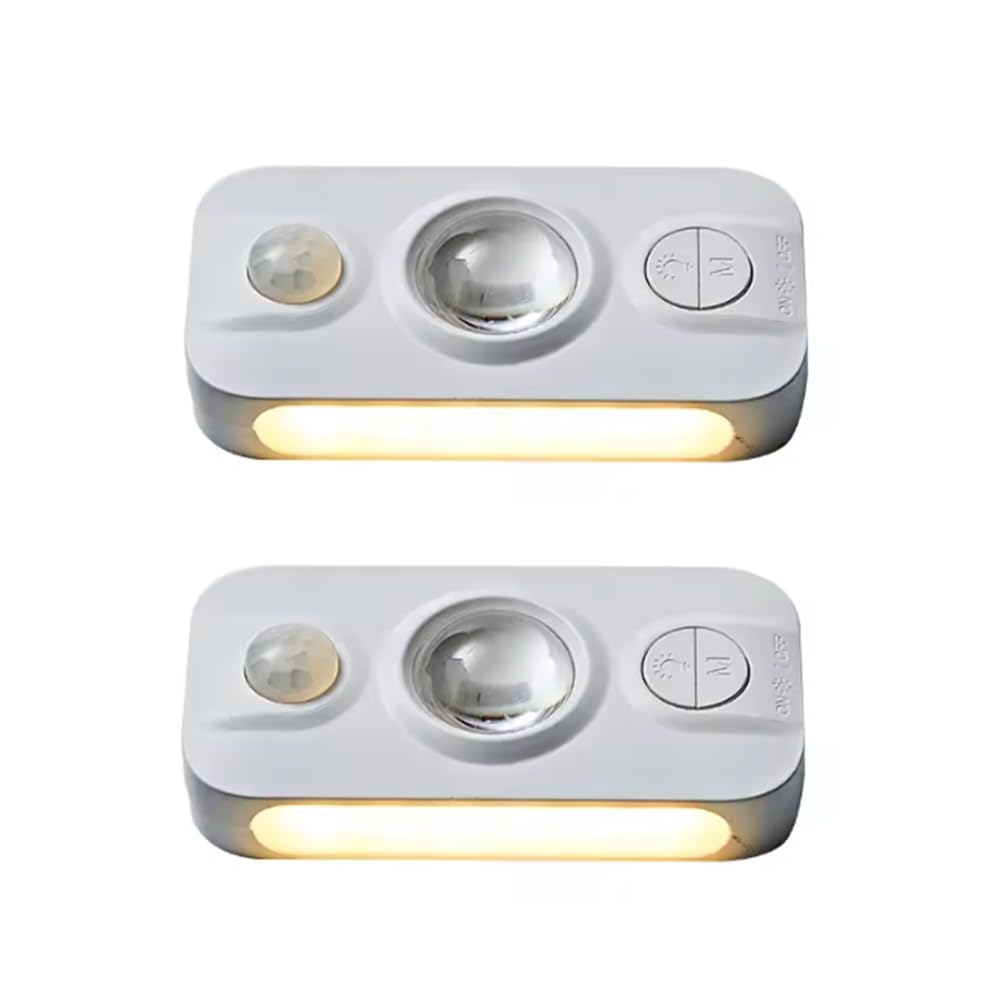 IJSDNVJNDX LED Motion Sensor Light Rechargeable Via USB Night Light for Kitchen Bedroom Stairs Hallway Wardrobe Cabinet Illumination 2PCS