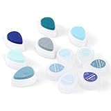 [page_title]-Funxim Stempelkissen (6er Set) Blau Fingerabdrücke Set, zum Papier Handwerk Stoff Malerei Basteln und zum kreativen Gestalten