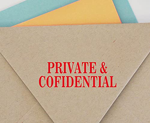 Private & Confidential Self Inking Rubber Stamp Custom Shiny Office Stationary Stamp