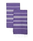 PARK&OZ ( 2 Pack ) Turkish Cotton Lightweight Towel | Pre-Washed | Absorbent and Quick Dry | Sand Fr