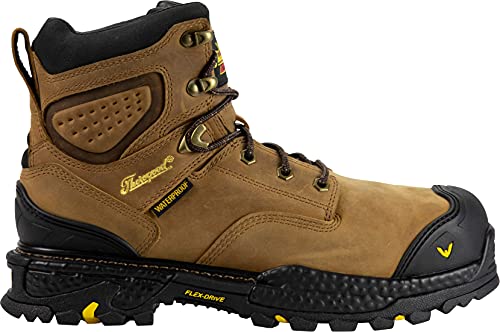 Thorogood Infinity FD 6” Waterproof Composite Toe Work Boots for Men Made with Premium Full-Grain Leather and Slip-Resistant Anti-Fatigue Outsole; EH Rated, Butterscotch - 9 M US2