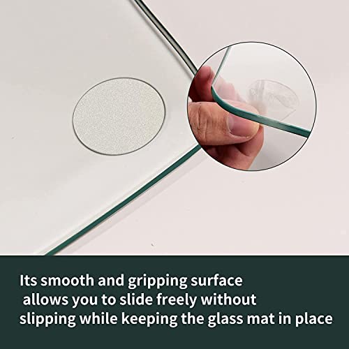 Easly EYVC-GLASSMAT-4655 46 Inch X 55 Inch Chair Mat For Carpet - Office Chair Mat - Tempered Glass Floor Mat thumb #8