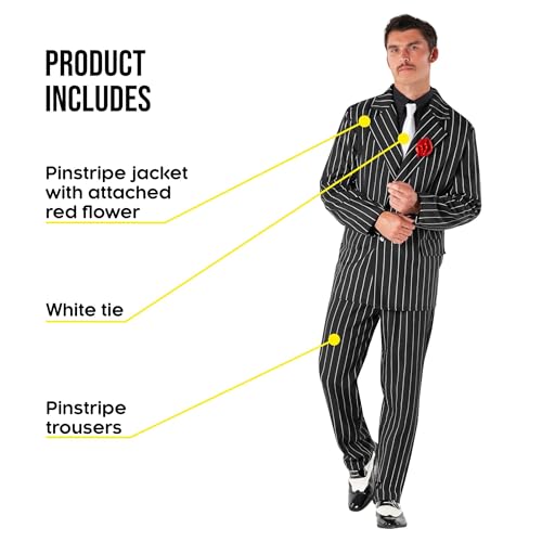 Morph Gangster Costume Men, 1920s Gangster Costume Men, Mafia Boss Outfit, Gangster Fancy Dress