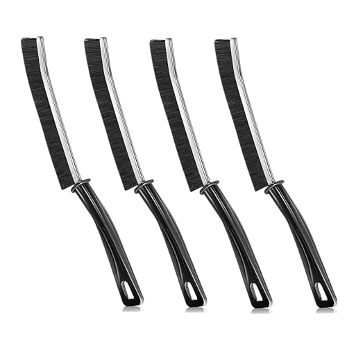 MUTORE Hartborsten Eckenreinigungsbürste 4 Stück,Fugenreinigungsbürste,Spaltreinigungsbürste,Fensterrillen Reinigungsbürste Fugenreinigungsbür für Bad,Küche,Bodenfliesen