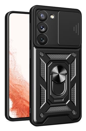 SORAKA Case for Samsung Galaxy S23 Plus 5G with 360 Degree Rotation Ring Holder Soft TPU Slim Fit Case Samsung Galaxy S23 Plus 5G Case with Metal Plate for Magnetic Car Phone Holder Black