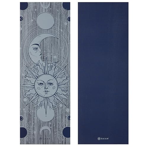 Image of Gaiam Yoga Mat - Premium 6mm Print Reversible Extra Thick Non Slip Exercise & Fitness Mat for All Types of Yoga, Pilates & Floor Workouts (68 inch x 24 inch x 6mm Thick)