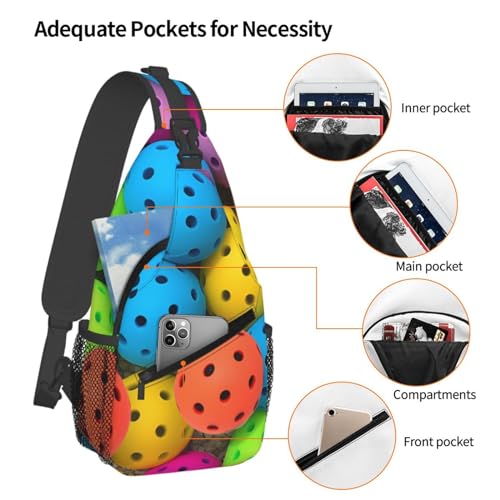 Bolso Cruzado Pickleball de Hombre y Mujer Bolsa Mochila Casual miniatura 4