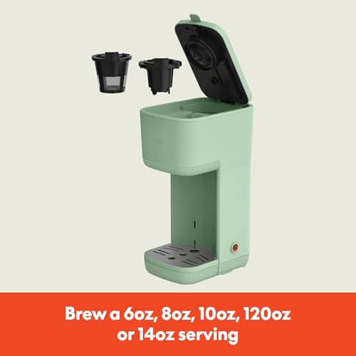 Image of bella Single Serve Coffee Maker, K Cup & Coffee Ground Compatible, Seaglass