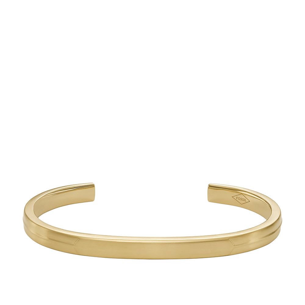 Fossil Pulsera de acero para hombre con brazalete abierto
