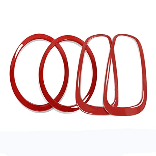 Enjoliveurs de phares Mini Cooper F54 rouge style sportif