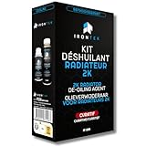 Kit Déshuilant Radiateur 2K Curatif IRONTEK | 2X 150ml | Bi-composant, Nettoyage système Refroidissement, élimine Huile, boues, tartre | Facile à Utiliser, Action Rapide, Longue durée