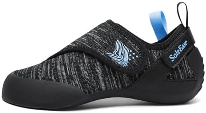 SoleEase Climbing Shoes for Men Women Slip-Resistant Lightweight Bouldering Shoes with Breathable Upper(36_904, Black)
