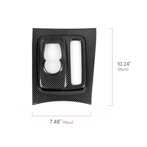 Image of Car Gear Shift Panel Decals for 2015-2023 Chrysler 300 / 300C / 300S / Limited /Base Accessories Carbon Fiber Interior Stickers