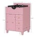 BarberPub Barber Storage Shampoo Station, Spa Textured Embossed Cabinet with Shampoo bowl & Drawers, Hair Salon Sink Backwash Equipment 7131 (Pink)