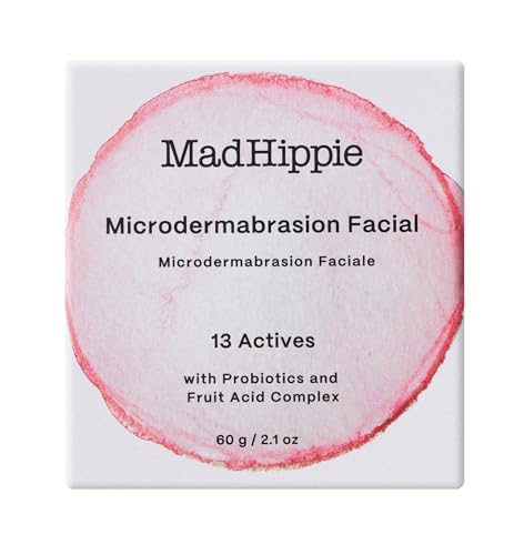 Mad Hippie MicroDermabrasion Facial - Exfoliating Face Scrub with Glycolic Acid, Mandelic Acid, AHA Complex & Hyaluronic Acid, 2.1 Fl Oz