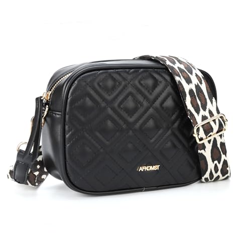 Image of AFKOMST Crossbody Bags for Women Small Saddle Purse and Boho Cross Body Handbags,Vegan Leather