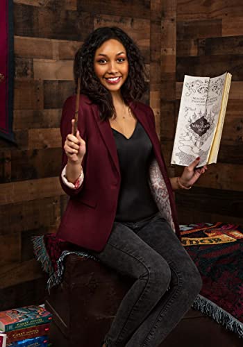 Harry Potter Marauder's Map Blazer for Women, Official Marauder's Map Burgundy Suit Jacket for Adults3