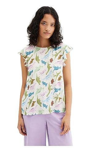 Haut en viscose multicolore Compania Fantastica top léger motif dinosaure taille L