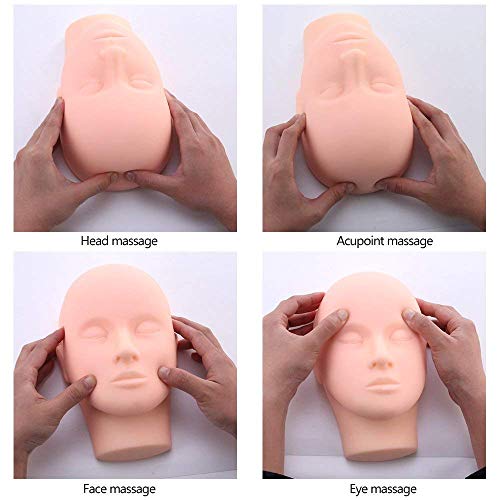 Image of Silicon Rubber Makeup Dummy l Makeup Mannequin for Practice Head Cosmetology /Makeup, Head Massage and Eye Lashes Training