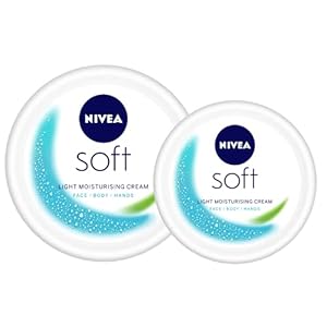 NIVEA Soft Light Moisturizer 300ml + 100 ml | For Face, Hand & Body, Instant Hydration | Non-Greasy Cream | With Vitamin E & Jojoba Oil | All Skin Types
