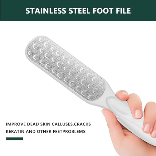 Double-Sided Metal FootFile Foot Grinder Stainless Steel Foot Trimmer Foot Brush Dead Skin Wet and Dry for Feet Care Callous Removers for Feet - Image 7
