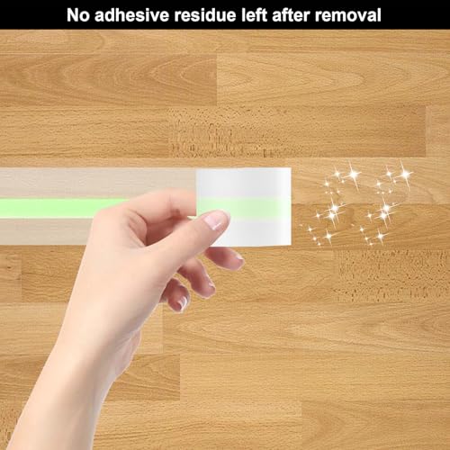 GOMETY Antirutsch Klebeband Leuchtet im Dunkeln, 10m*5cm Antirutschband Selbstklebend im Dunklen leuchten Sicherheit Klebeband, Wasserdicht Rutschfestes Fluoreszierendes Aufkleber Drinnen und Draußen