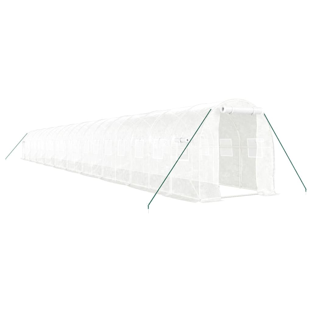Generico Serra con Telaio in Acciaio Bianco 40 m² 20x2x2 m