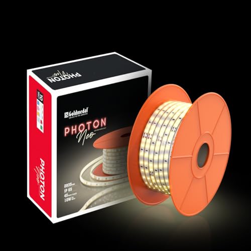 Image of Goldmedal Photon Neo 45 Meter LED Rope Light with 10W per Meter | 120 LEDs | Decorative Rope Lighting for Home, Hall, Bedroom, Outdoor & Indoor | Strip Light for All Festivals| Warm White(3000K)