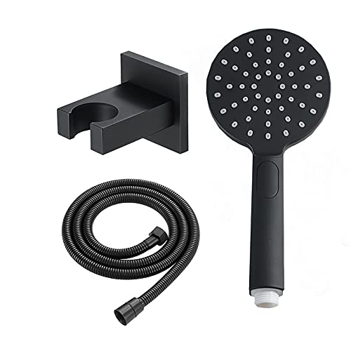 Cabezal de ducha portátil negro LASEVE multifunción miniatura 1