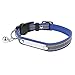 Mogoko Personalized Breakaway Cat Collar, Reflective Customized Kitten Pet Collar with Engraved ID Name Plate and Bell(Blue) 7.8