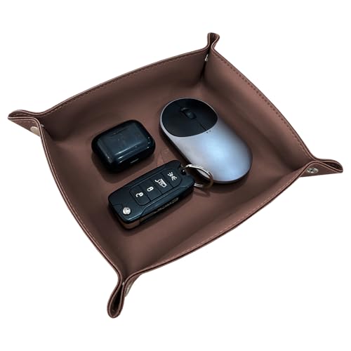 Porta Treco de mesa em Couro Sintético Premium Marrom