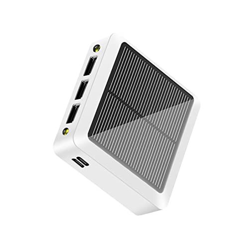 Power Bank, PowerBank Mini 80000mAh Cargador Solar Outdoor Travel Cargador rápido portátil Batería Externa con Linterna