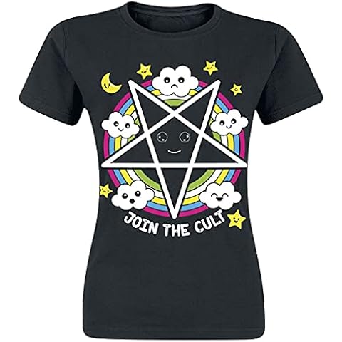 Cupcake Cult Join The Cult Women T-Shirt Black XL, 100% Cotton, Regular Cover