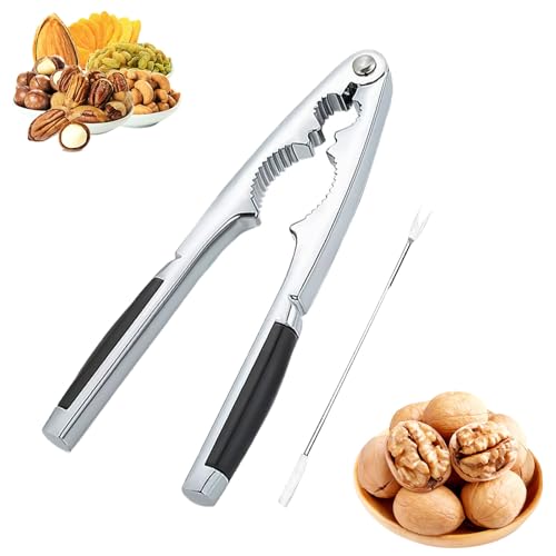 Ajuanbazha Cascanueces de Acero Inoxidable, Multifuncional Cascanueces para Nueces, Avellanas, Almendras, Nueces de Brasil u Otros Frutos Secos