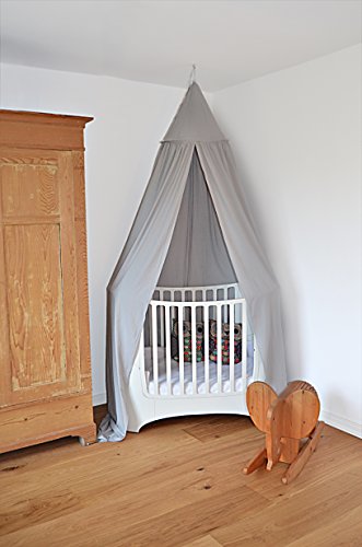 Cama Dosel baldaquino gris extra largo 300 cm Algodón Niños tienda Cover