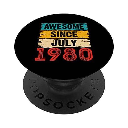Regalos de cumpleaños 43 años impresionantes desde julio de 1980 PopSockets PopGrip Intercambiable