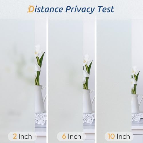 rabbitgoo Window Films for Privacy Frosted Glass Film, 44.5x200cm, Frosted - 5