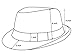 MIRMARU Summer Foldable Trilby Short Brim Lightweight 100% Linen Crushable Fedora Hat with Band(Black)