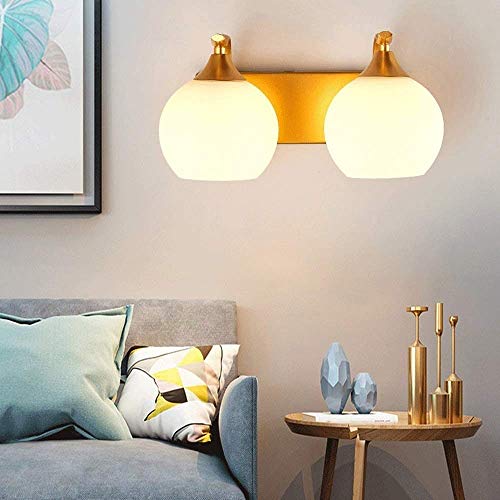 Lámpara de pared llevada moderna con pantalla de cristal premium y metal 3